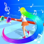Скачать Racing Hair - Music Dance 3D Взломанная [MOD Много монет] и [MOD Меню] на Андроид