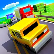 Скачать Blocky Highway: Traffic Racing Взломанная [MOD Всё открыто] и [MOD Меню] на Андроид