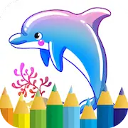 Скачать dolphin coloring game Взломанная [MOD Бесконечные монеты] и [MOD Меню] на Андроид