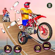 Скачать Motor Bike Stunt Racing Games Взломанная [MOD Много монет] и [MOD Меню] на Андроид