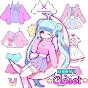 Скачать Moon's Closet: игра-одевалка Взломанная [MOD Много денег] и [MOD Меню] на Андроид