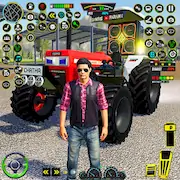 Скачать Тракторные фермерские игры 3D Взломанная [MOD Много монет] и [MOD Меню] на Андроид