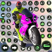 Скачать Racing Bike Stunt Games Master Взломанная [MOD Много монет] и [MOD Меню] на Андроид