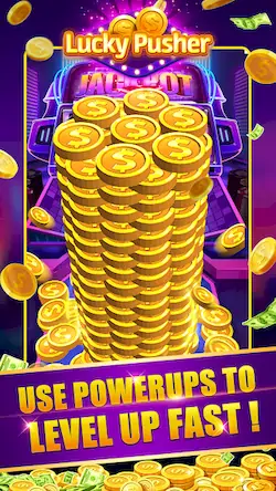 Скачать Lucky Cash Pusher Coin Games Взломанная [MOD Много монет] APK на Андроид