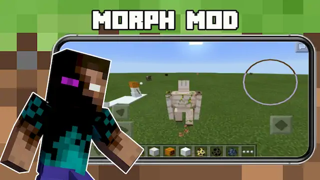 Скачать Morph Mod for Minecraft PE Взломанная [MOD Всё открыто] APK на Андроид