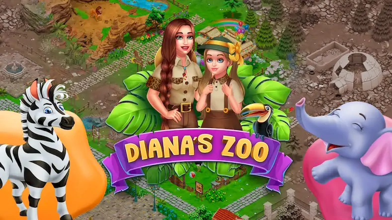 Скачать Diana's Zoo - семейный зоопарк Взломанная [MOD Много денег] APK на Андроид
