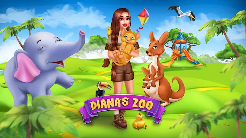 Скачать Diana's Zoo - семейный зоопарк Взломанная [MOD Много денег] APK на Андроид