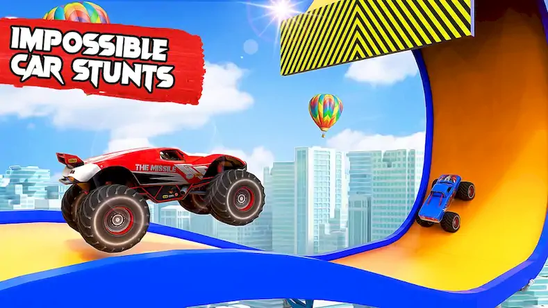 Скачать Monster Truck Stunt- Car Games Взломанная [MOD Unlocked] APK на Андроид