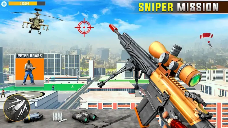 Скачать Sniper War 3D - игры с оружием Взломанная [MOD Бесконечные деньги] APK на Андроид