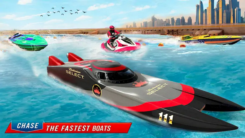 Скачать Jetski Boat racing: Boat Games Взломанная [MOD Много монет] APK на Андроид