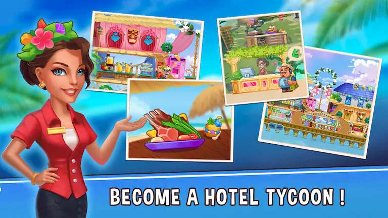 Скачать Hotel Empire Fever Взломанная [MOD Всё открыто] APK на Андроид