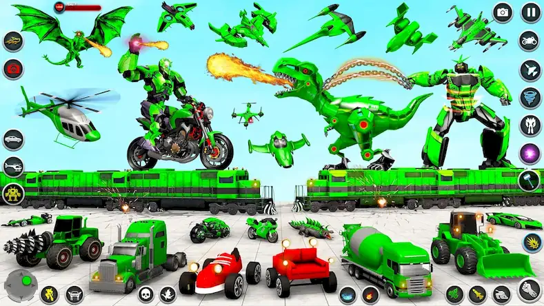 Скачать Dino Robot - Car Robot Games Взломанная [MOD Много денег] APK на Андроид