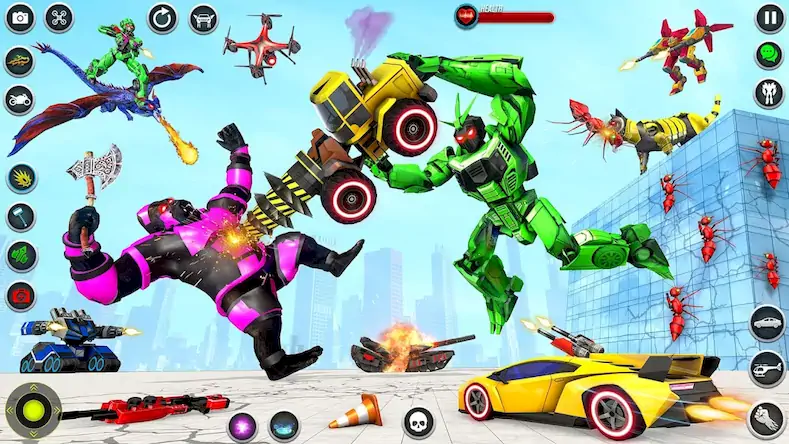 Скачать Dino Robot - Car Robot Games Взломанная [MOD Много денег] APK на Андроид