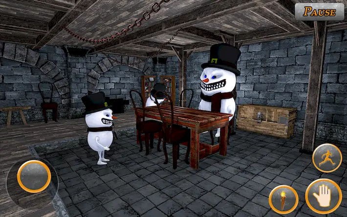 Скачать Evil Scary Snowman Games 3d Взломанная [MOD Бесконечные монеты] APK на Андроид