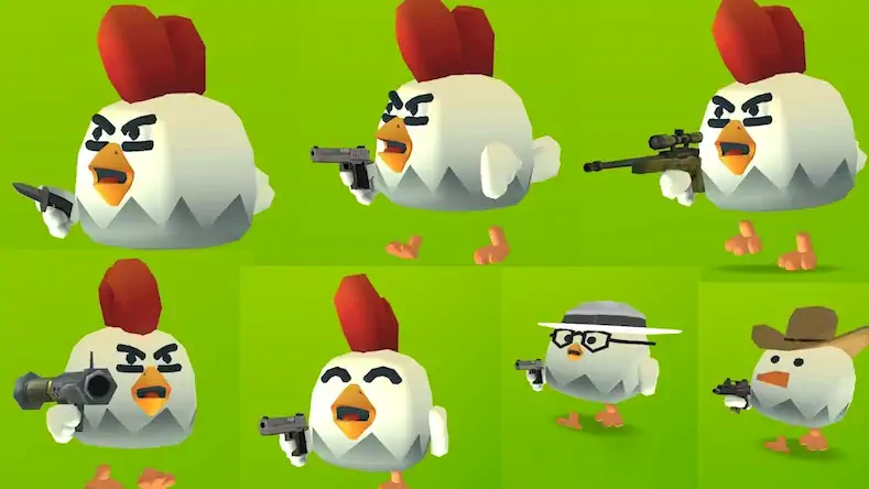 Скачать Chicken Gun Взломанная [MOD Много денег] APK на Андроид