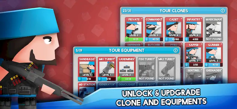 Скачать Clone Armies : боевая игра Взломанная [MOD Много денег] APK на Андроид