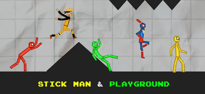 Скачать Stickman Playground Взломанная [MOD Всё открыто] APK на Андроид