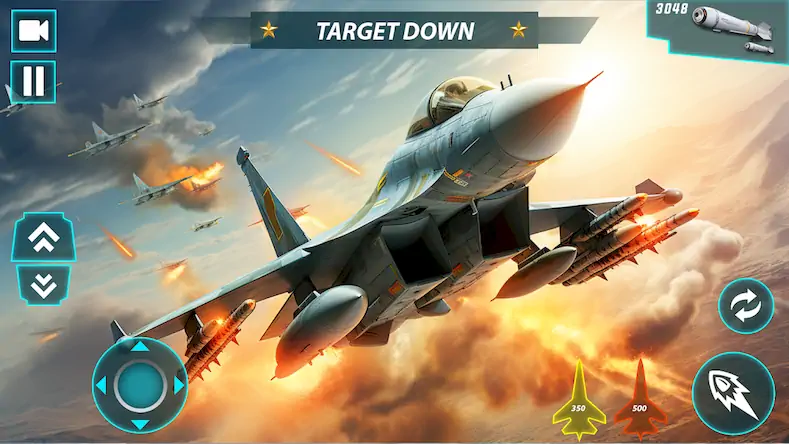 Скачать Jet Fighter: Plane Game Взломанная [MOD Бесконечные монеты] APK на Андроид