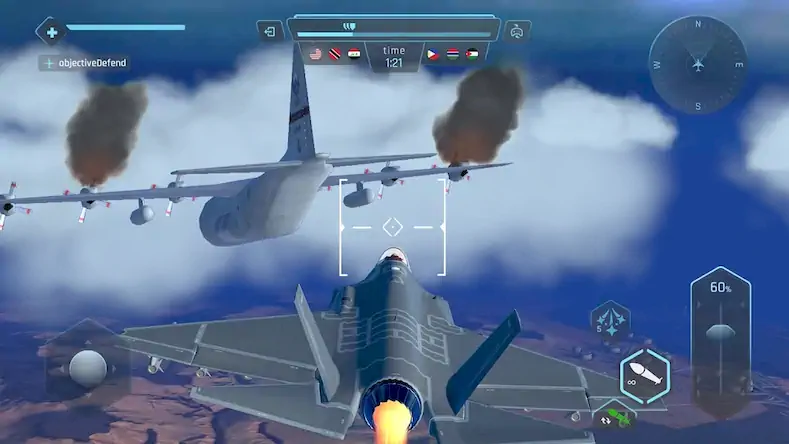 Скачать Sky Warriors: воздушные бои Взломанная [MOD Много денег] APK на Андроид