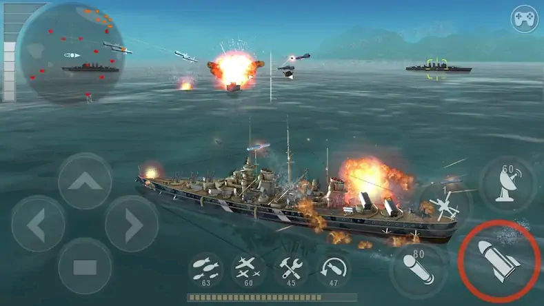 Скачать Морская битва: Мировая война Взломанная [MOD Всё открыто] APK на Андроид