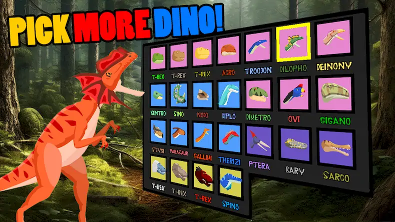 Скачать T-Rex Fights More Dinosaurs Взломанная [MOD Unlocked] APK на Андроид