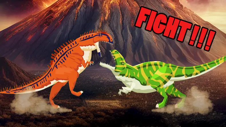 Скачать T-Rex Fights More Dinosaurs Взломанная [MOD Unlocked] APK на Андроид