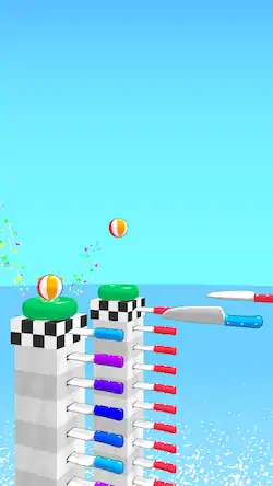 Скачать Ball Up: Knife Racing Взломанная [MOD Много монет] APK на Андроид