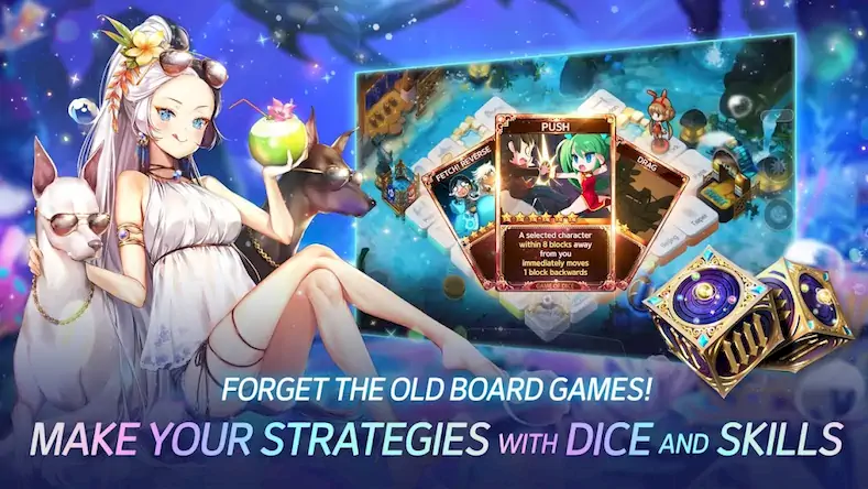 Скачать Game of Dice: Board&Card&Anime Взломанная [MOD Всё открыто] APK на Андроид