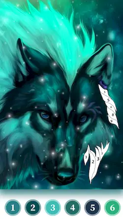 Скачать Wolf Coloring Book Color Game Взломанная [MOD Бесконечные монеты] APK на Андроид