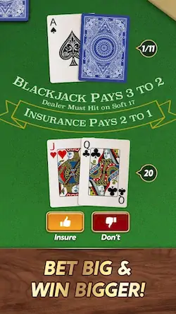 Скачать Blackjack Взломанная [MOD Всё открыто] APK на Андроид