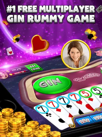 Скачать Gin Rummy Plus: Fun Card Game Взломанная [MOD Много монет] APK на Андроид