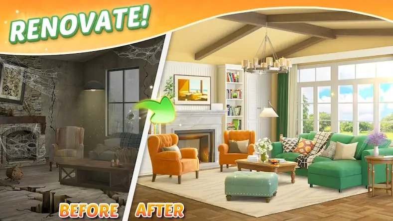 Скачать Solitaire Dream Decor Взломанная [MOD Много денег] APK на Андроид