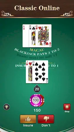 Скачать Блэкджек - 21 очко покер игра Взломанная [MOD Много монет] APK на Андроид
