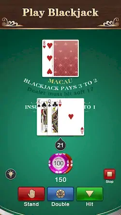 Скачать Блэкджек - 21 очко покер игра Взломанная [MOD Много монет] APK на Андроид