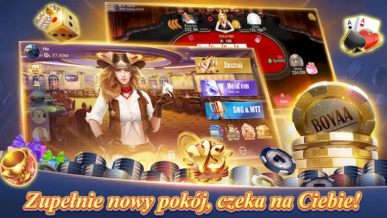 Скачать Texas Poker Polski (Boyaa) Взломанная [MOD Unlocked] APK на Андроид
