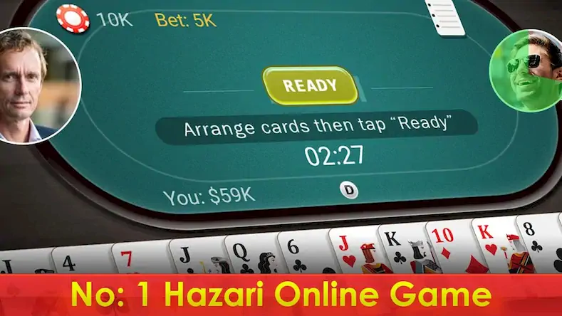 Скачать Hazari - 1000 Points Card Game Взломанная [MOD Много денег] APK на Андроид
