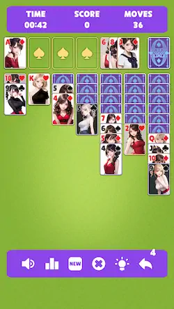 Скачать Sexy solitaire girls: ani card Взломанная [MOD Бесконечные монеты] APK на Андроид
