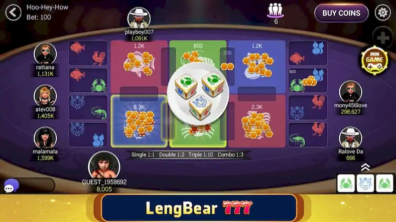 Скачать LengBear 777 - Khmer Games Взломанная [MOD Много монет] APK на Андроид