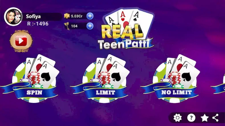 Скачать Real Teen Patti Взломанная [MOD Бесконечные деньги] APK на Андроид