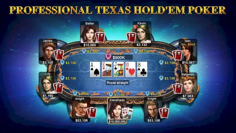 Скачать DH Texas Poker Взломанная [MOD Всё открыто] APK на Андроид
