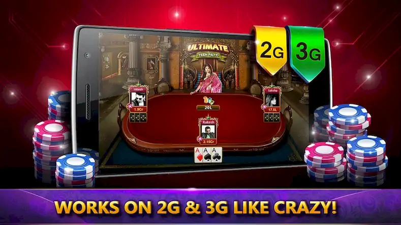 Скачать UTP - Ultimate Teen Patti (3 P Взломанная [MOD Много денег] APK на Андроид