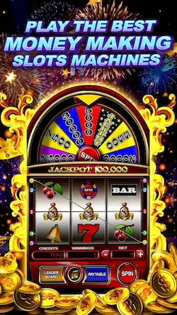 Скачать Money Wheel Slot Machine Game Взломанная [MOD Бесконечные монеты] APK на Андроид