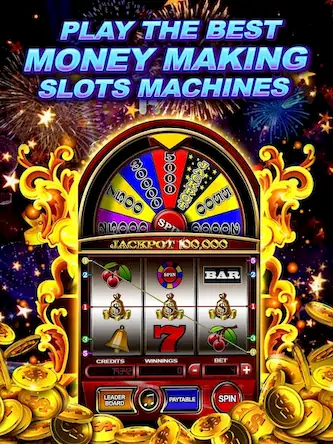 Скачать Money Wheel Slot Machine Game Взломанная [MOD Бесконечные монеты] APK на Андроид