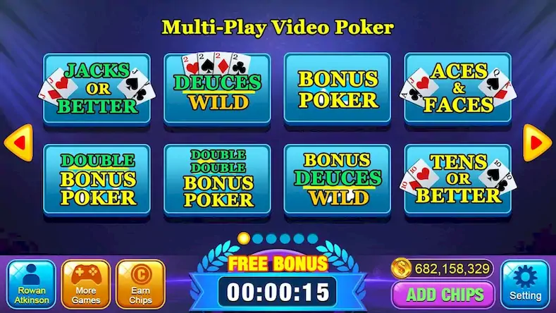 Скачать Video Poker Games - Multi Hand Взломанная [MOD Бесконечные монеты] APK на Андроид