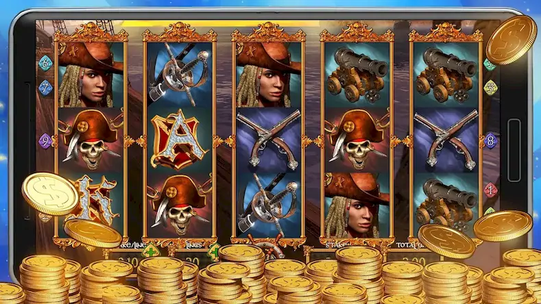 Скачать Pirate Slots: VR Slot Machine  Взломанная [MOD Бесконечные деньги] APK на Андроид