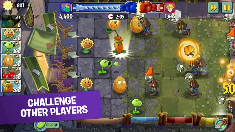 Скачать Plants vs. Zombies™ 2 Взломанная [MOD Много денег] APK на Андроид