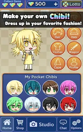 Скачать Pocket Chibi - Anime Dress Up Взломанная [MOD Всё открыто] APK на Андроид