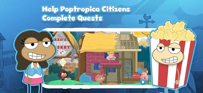 Скачать Poptropica: Fun Kids Adventure Взломанная [MOD Unlocked] APK на Андроид