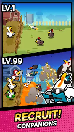 Скачать Duck vs Chicken : Idle Defense Взломанная [MOD Unlocked] APK на Андроид