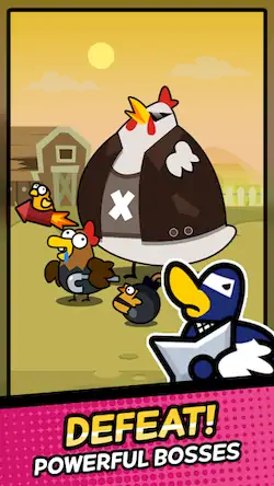 Скачать Duck vs Chicken : Idle Defense Взломанная [MOD Unlocked] APK на Андроид